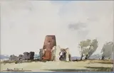Edward Wesson, St. Benet's Abbey, watercolour