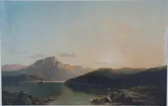Thomas Whittle, Scottish Highland Loch Scene, oil on canvas