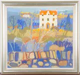 George Birrell, Villa in a Landscape, late 20th/early 21st century oil on board