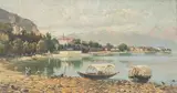 Giovanni Battista Ferrari, Baveno, Lago Maggiore, oil on panel
