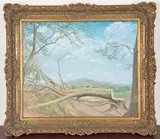 Charles Wheeler, Landscape with Felled Tree, oil on board