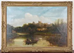 James Herbert, View of Windsor Castle and the Thames, oil on canvas