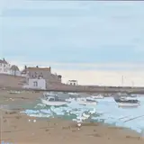 Mousehole by John Morris, 2017, oil on board, sold Jun 2021