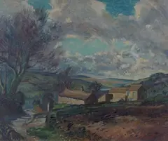 Stephen Denison, Church Green Farm, Pateley Bridge, N.Yorks, oil on canvas