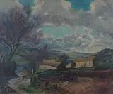 Stephen Denison, Church Green Farm, Pateley Bridge, N.Yorks, oil on canvas