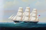 Anthony Skuse, The Ellen Stuart off Hurst Castle, oil on panel