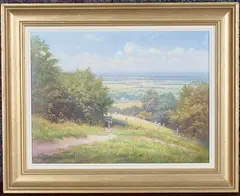 Christopher Osborne, Downland Paths on Windover, oil on canvas