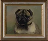 Henry Crowther, Pugnacious Patrick' (Head Study of a Pug Dog), 1920, oil on canvas