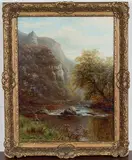 William Mellor, View in Dovedale' (Angler on the Bank of a River)