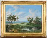 Thomas C. Buttery, Landscape with Farmhouse, 1837, oil on panel