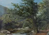 Henry Barnard Gray, Anglers on a Riverbank, oil on canvas