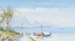Edwin St. John, On Lake Como' and 'Near Isola Bella, a pair of watercolours with gouache