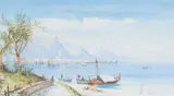 Edwin St. John, On Lake Como' and 'Near Isola Bella, a pair of watercolours with gouache