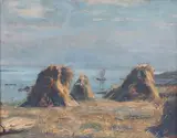 Margaret Rae, Noon at Harvest Time, oil on canvas