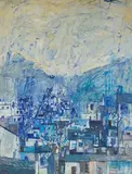Terry Jones, The Ffrwd Run to Top Pits, oil on board