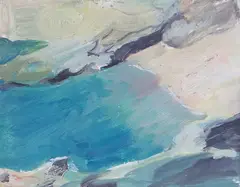 Romi Behrens, Cove, oil on board