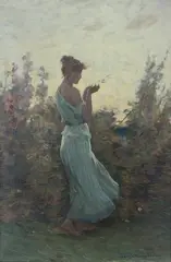 George Faulkner Wetherbee, A West Wind, oil on canvas