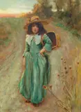 Norman Prescott Davies, The Long Way Home, 1910, oil on board