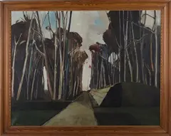 Keith Frederick Grant, Roman Wall, Verulamium, oil on canvas