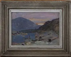 Kate Elizabeth Olver, Hebridean Sunset, oil on board