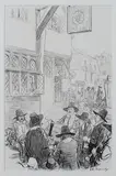 Ernest Howard Shepard, The Town Musique (Cambridge), pen and ink over pencil traces