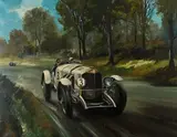 Dion Pears, Early Mercedes Racing Car, oil on canvas