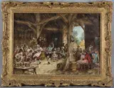 Frank Moss Bennett, Figures dancing in a Tavern or Barn