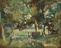 Stuart Scott Somerville, Walk on a Summer's Day, oil on canvas