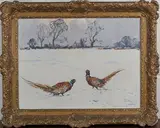 Peter Biegel, Brinkmanship' (Pheasants in a Snowy Landscape)
