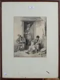 Erskine Nicol, Figures outside a Cottage Doorway