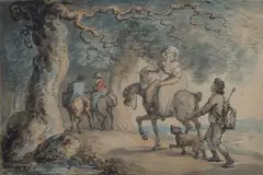 Thomas Rowlandson, On the Way to Market, watercolour and ink