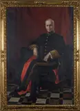 James Penniston Barraclough, Full Length Portrait of William Joynson-Hicks, 1st Viscount Brentford, 1932, oil on canvas