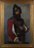 Hulda Maria Schenson, Portrait of a Soldier in Uniform wearing a Helmet and Breastplate, 1879, oil on canvas
