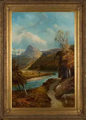 Clarence Roe, Highland View in Early Winter, oil on canvas