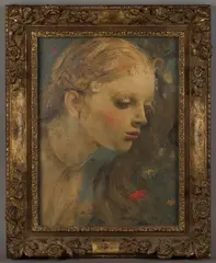 Alfred Lawrence, Portrait of a Young Lady, 1923, oil on board