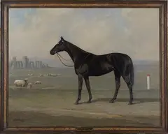 Nevinson Arthur Loraine, Aboyeur, Derby Winner, 1913' (Portrait of the Racehorse near Stonehenge), oil on canvas