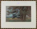 Edward Stott, Trees near Amberley, pastel