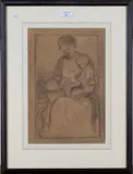 Edward Stott, The Holy Family, chalk