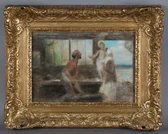 Edward Stott, The Carpenter's Family, pastel