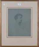 James Charles, A Note of My Friend Stott' (Half Length Portrait of Edward Stott), 1894, pencil with chalk