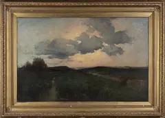 Ernest William Appleby, Landscape at Dusk, oil on canvas