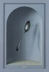 David Denby, Button Thread, oil on board