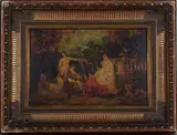 Adolphe Joseph Thomas Monticelli, Fête Galante Scene, oil on panel