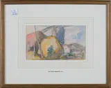 Frank Brangwyn, Haystack, Windmill and Farm Buildings