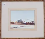 Francis Russell Flint, Winter Downland Landscape, watercolour