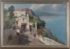 Mario Maresca, Bay of Naples, oil on canvas