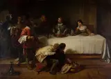 Henry Courtney Selous, Katharine and Petruchio's Wedding Supper, Taming of the Shrew, Act IV, Scene I, 1870, oil on canvas