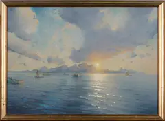 Thomas Brown Clark, The Gulf of Aden, oil on canvas