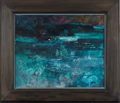 John Blockley, Abstract Coastal Landscape, watercolour