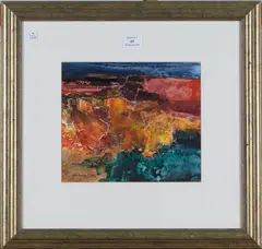 John Blockley, Pennine Moorland, watercolour and mixed media